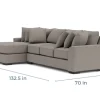 Mor Furniture Oracle Xl Sofa Chaise, Left Facing, Down - Custom Order