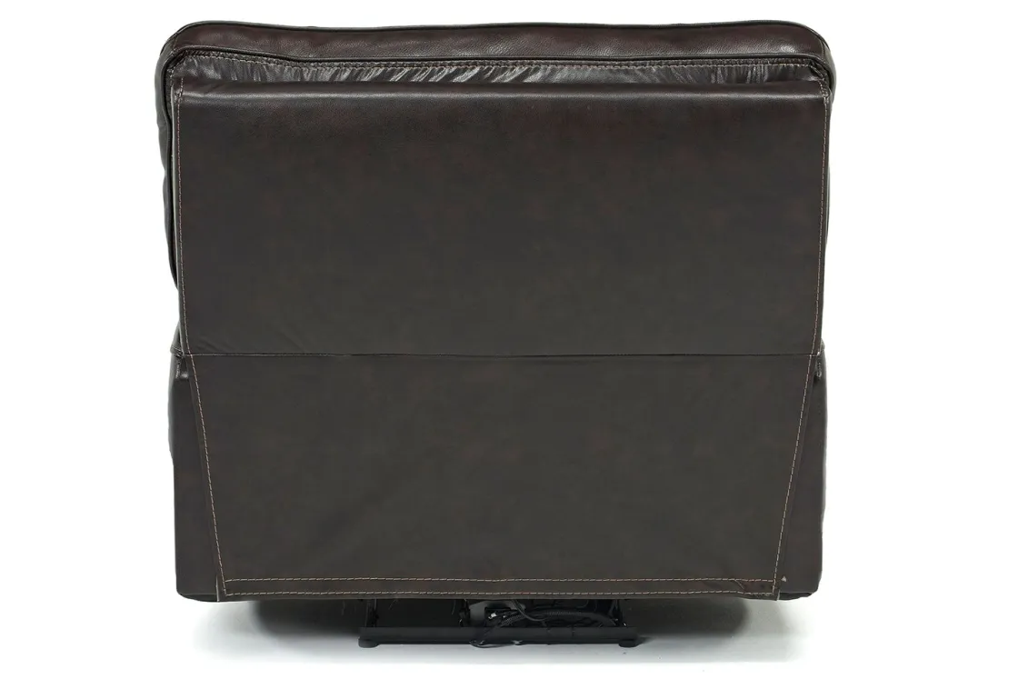 Mor Furniture Oslo 3 Power Recliner In Brown Leather