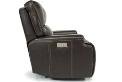 Mor Furniture Oslo 3 Power Recliner In Brown Leather