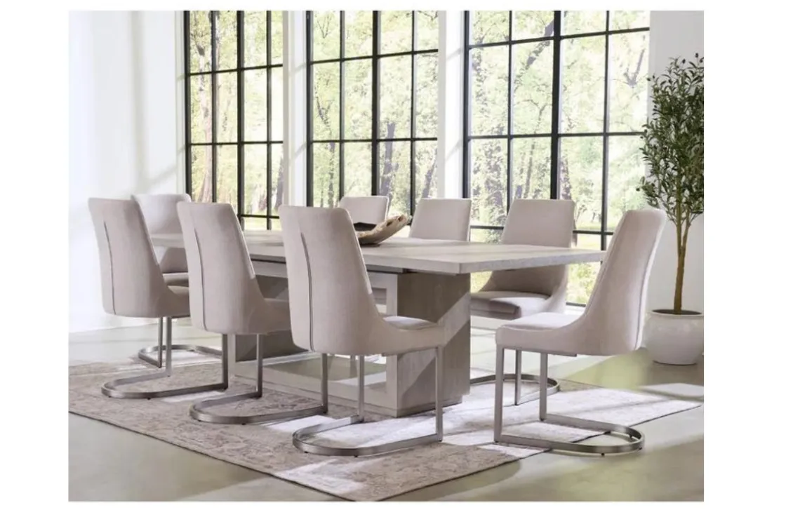Mor Furniture Oxford Dining Table & 8 Chairs In