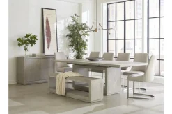 Mor Furniture Oxford Dining Table & 6 Chairs & Bench In
