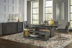 Mor Furniture Oxford Dining Table In Basalt Gray
