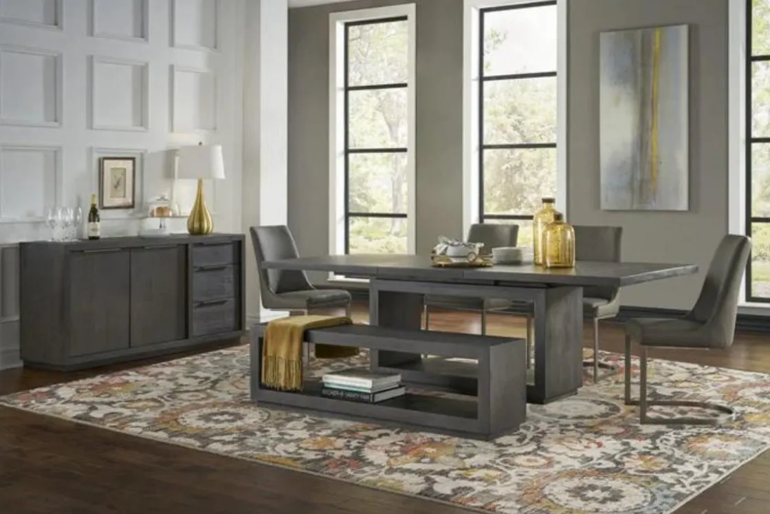 Mor Furniture Oxford Dining Table In Basalt Gray