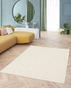 Mor Furniture Pablo Linea Rug In Ivory & Sand, 5’ X 7’