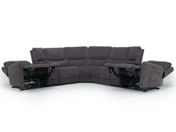 Mor Furniture Palencia 7 Piece 3 Power Sectional In Trento Charcoal