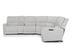 Mor Furniture Palencia 7 Piece 3 Power Sectional In Trento Charcoal