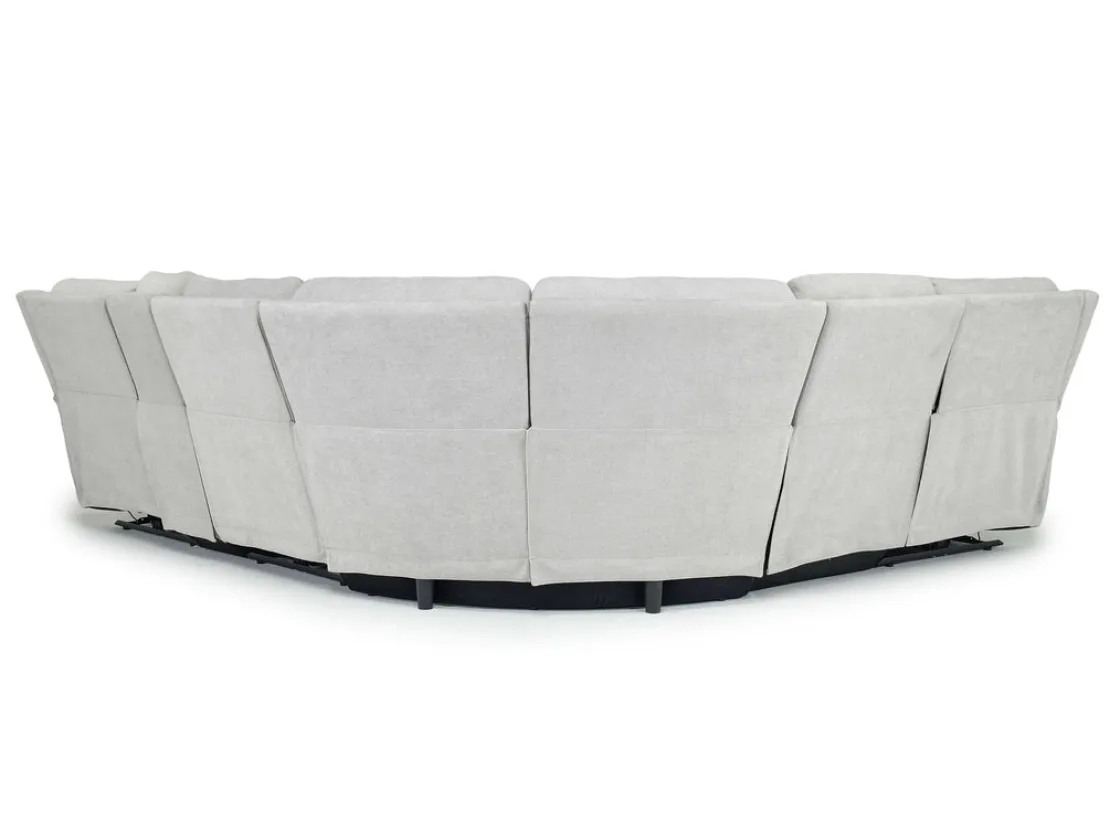 Mor Furniture Palencia 6 Piece 3 Power Sectional In Trento Dove
