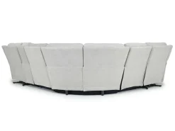 Mor Furniture Palencia 6 Piece 3 Power Sectional In Trento Dove