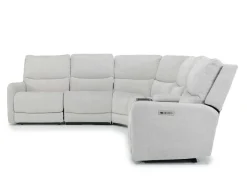 Mor Furniture Palencia 6 Piece 3 Power Sectional W/ 3 Power Armless Recliner In Trento Dove