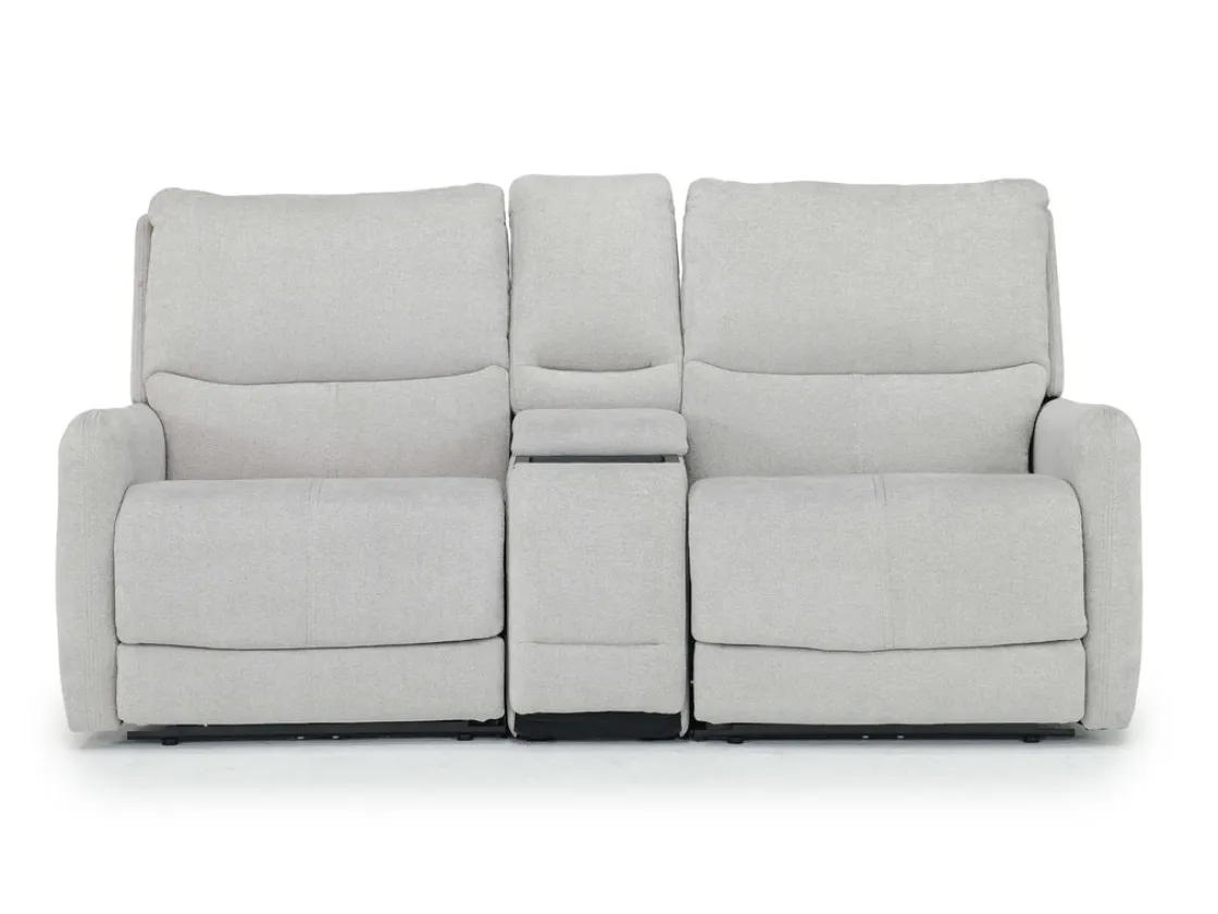 Mor Furniture Palencia 3 Power Console Loveseat In Trento Charcoal