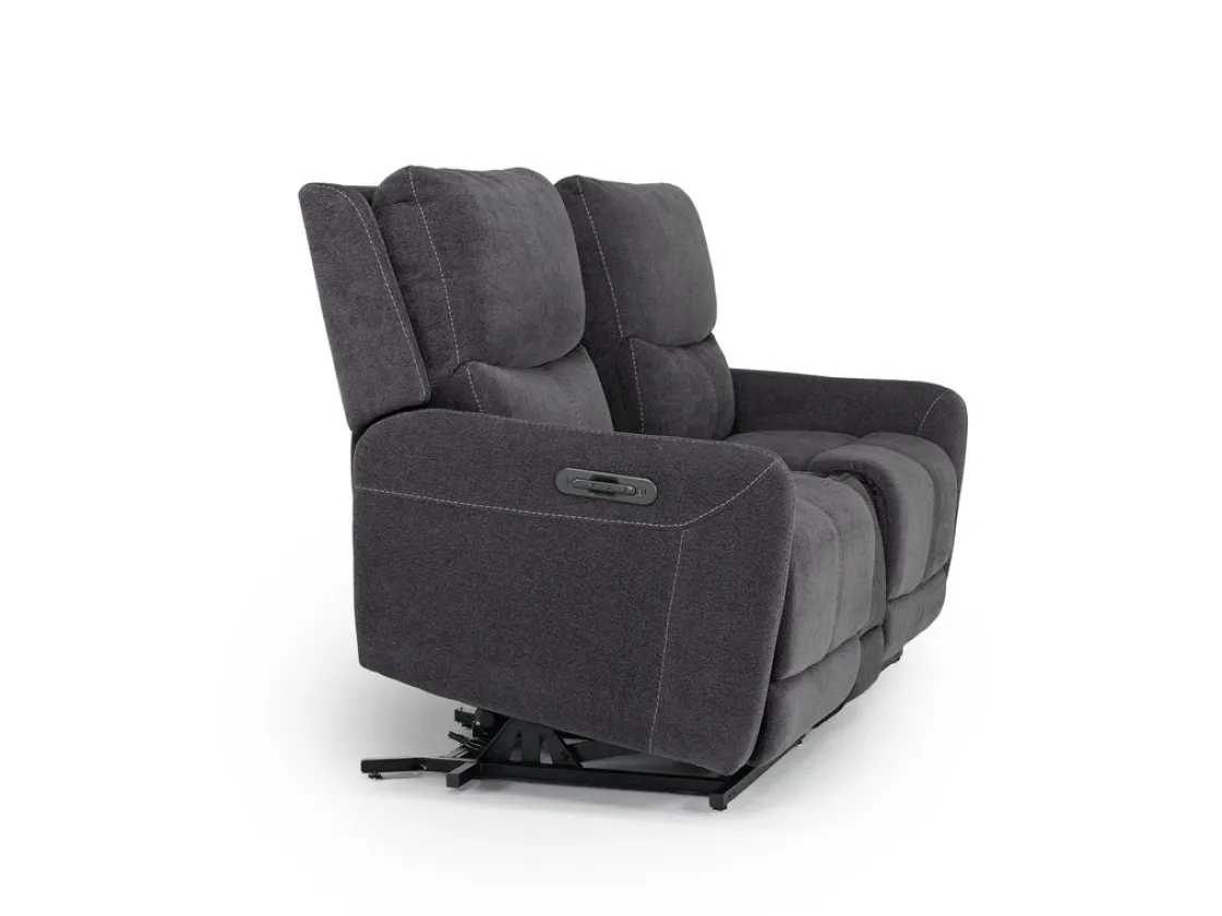 Mor Furniture Palencia 3 Power Console Loveseat In Trento Charcoal