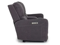 Mor Furniture Palencia 3 Power Console Loveseat In Trento Charcoal