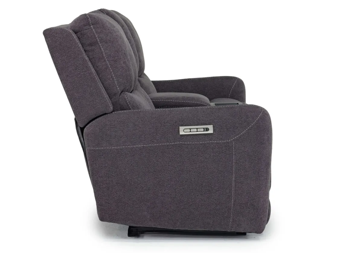 Mor Furniture Palencia 3 Power Console Loveseat In Trento Charcoal