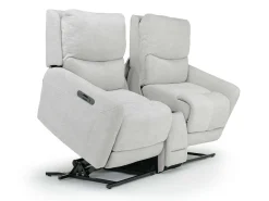 Mor Furniture Palencia 3 Power Console Loveseat In Trento Charcoal