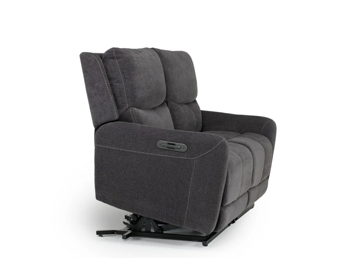 Mor Furniture Palencia 3 Power Loveseat In Trento Charcoal