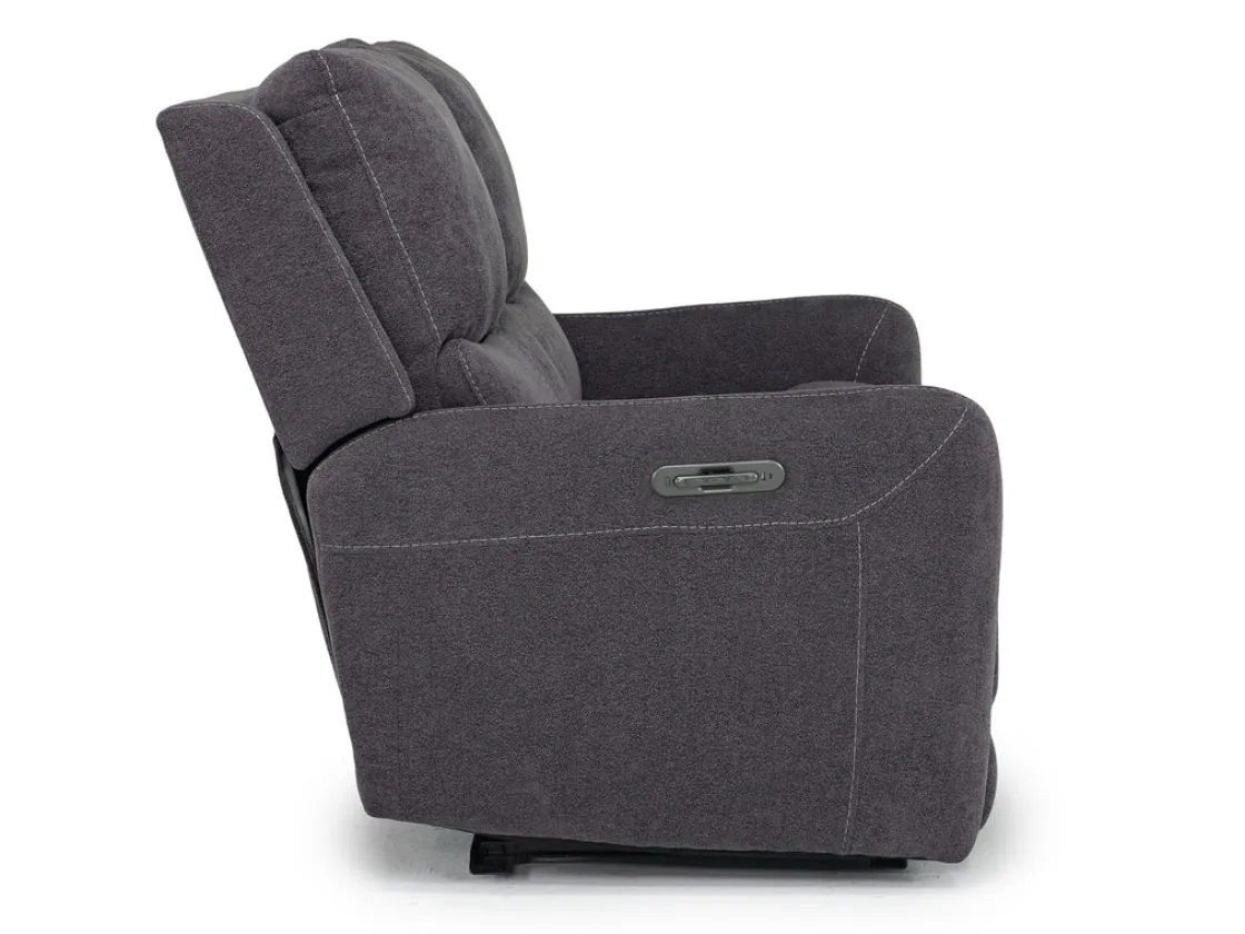 Mor Furniture Palencia 3 Power Loveseat In Trento Charcoal