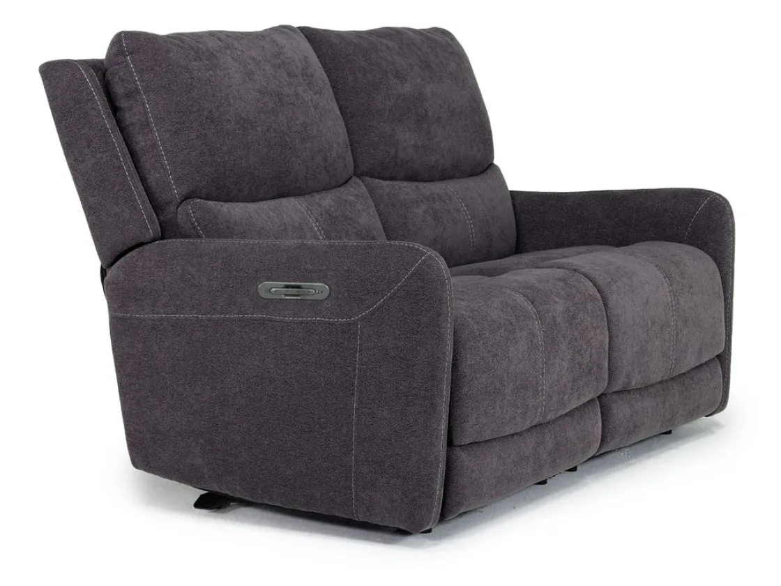 Mor Furniture Palencia 3 Power Loveseat In Trento Charcoal