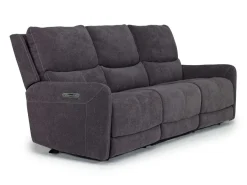 Mor Furniture Palencia 3 Power Sofa & Loveseat In Trento Charcoal