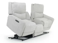 Mor Furniture Palencia 3 Power Sofa & Loveseat In Trento Charcoal