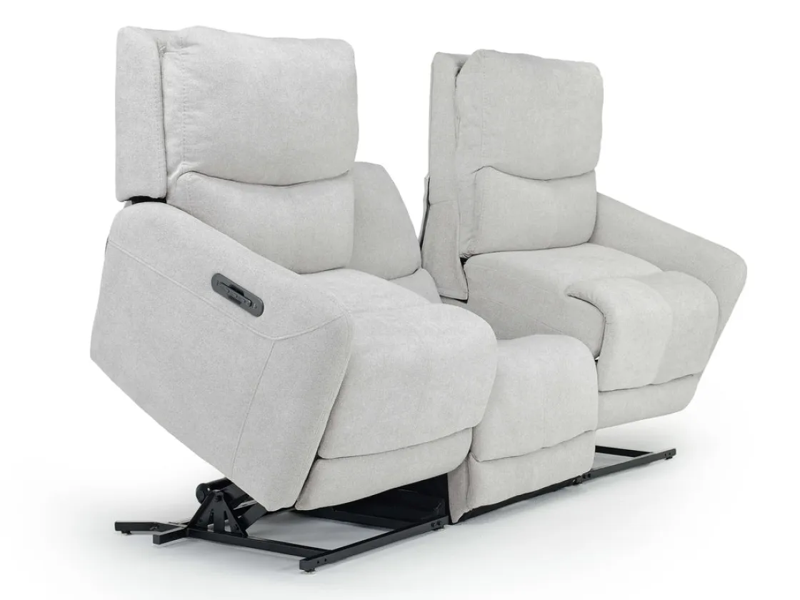 Mor Furniture Palencia 3 Power Sofa & Loveseat In Trento Charcoal