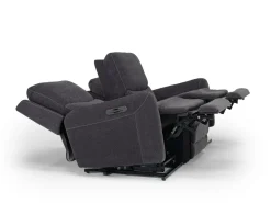Mor Furniture Palencia 3 Power Sofa & Loveseat In Trento Charcoal