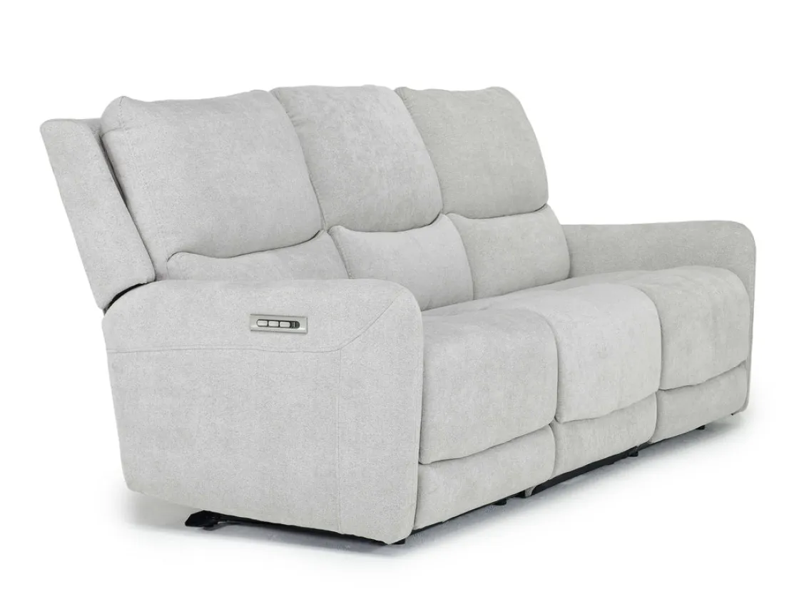 Mor Furniture Palencia 3 Power Sofa In Trento Charcoal