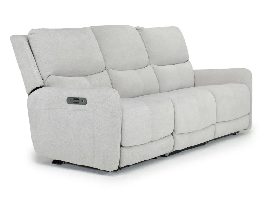 Mor Furniture Palencia 3 Power Sofa In Trento Charcoal