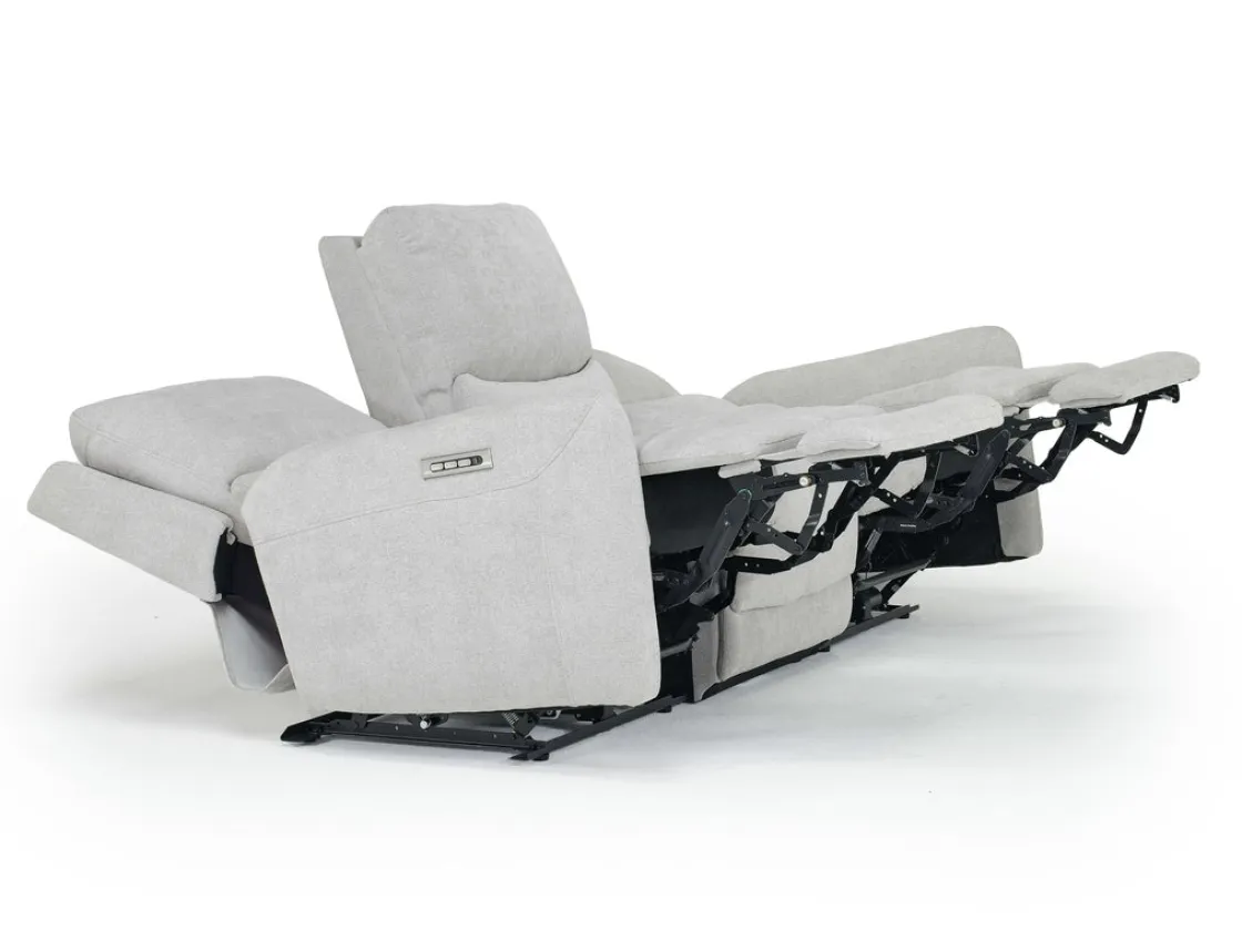 Mor Furniture Palencia 3 Power Sofa In Trento Charcoal