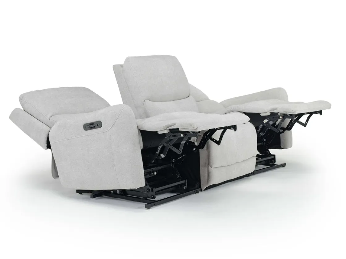 Mor Furniture Palencia 3 Power Sofa In Trento Charcoal