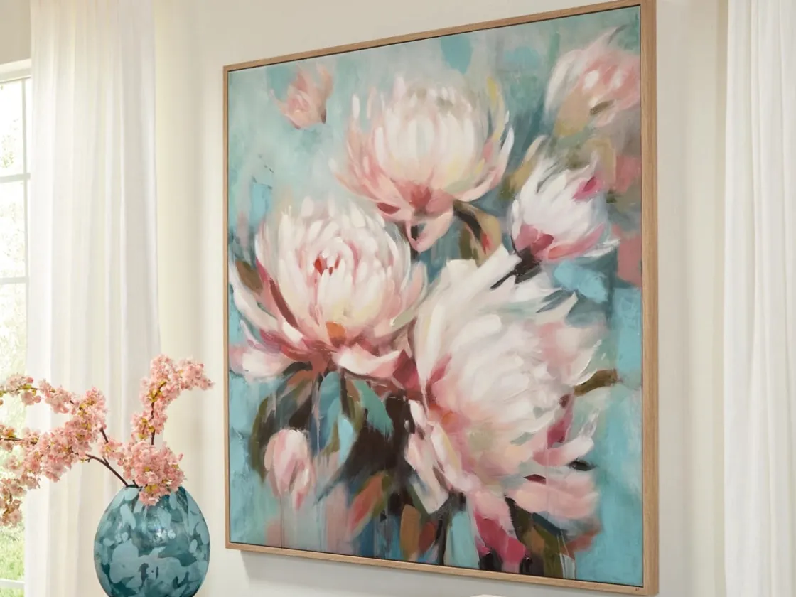 Mor Furniture Parryville Wall Art In Aqua/Pink