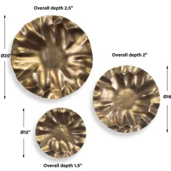 Mor Furniture Peonia Wall Art In Bronze, Set Of 3