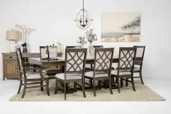 Mor Furniture Phillipe Dining Table & 6 Chairs & 2 Arm Chairs In Cherry