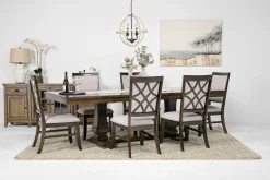 Mor Furniture Phillipe Dining Table & 6 Chairs In Cherry
