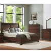 Mor Furniture Phillipe Sleigh Bed, Dresser, Mirror & Nightstand In Cherry, Queen