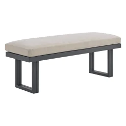 Mor Furniture Playa Outdoor Dining Table, 4 Chairs & Bench In Dark Gray