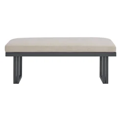 Mor Furniture Playa Outdoor Dining Table, 4 Chairs & Bench In Dark Gray