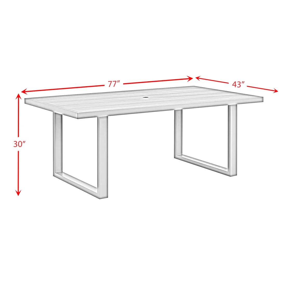 Mor Furniture Playa Outdoor Dining Table In Dark Gray