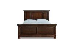 Mor Furniture Porter Panel Bed, Dresser, Mirror & Nightstand In Rustic Brown, Queen