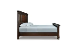 Mor Furniture Porter Panel Bed In Rustic Brown, Queen