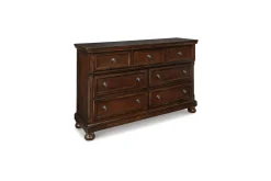 Mor Furniture Porter Storage Bed, Dresser, Mirror, Nightstand In Rustic Brown, Queen