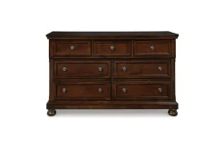 Mor Furniture Porter Storage Bed, Dresser, Mirror, Nightstand In Rustic Brown, Queen