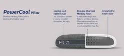 Mor Furniture Powercool Pillow In Black