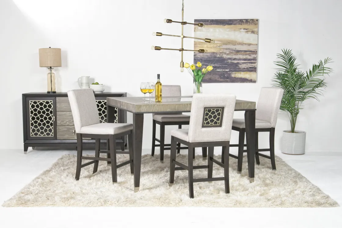 Mor Furniture Proximity Counter Height Dining Table In Gray Oak
