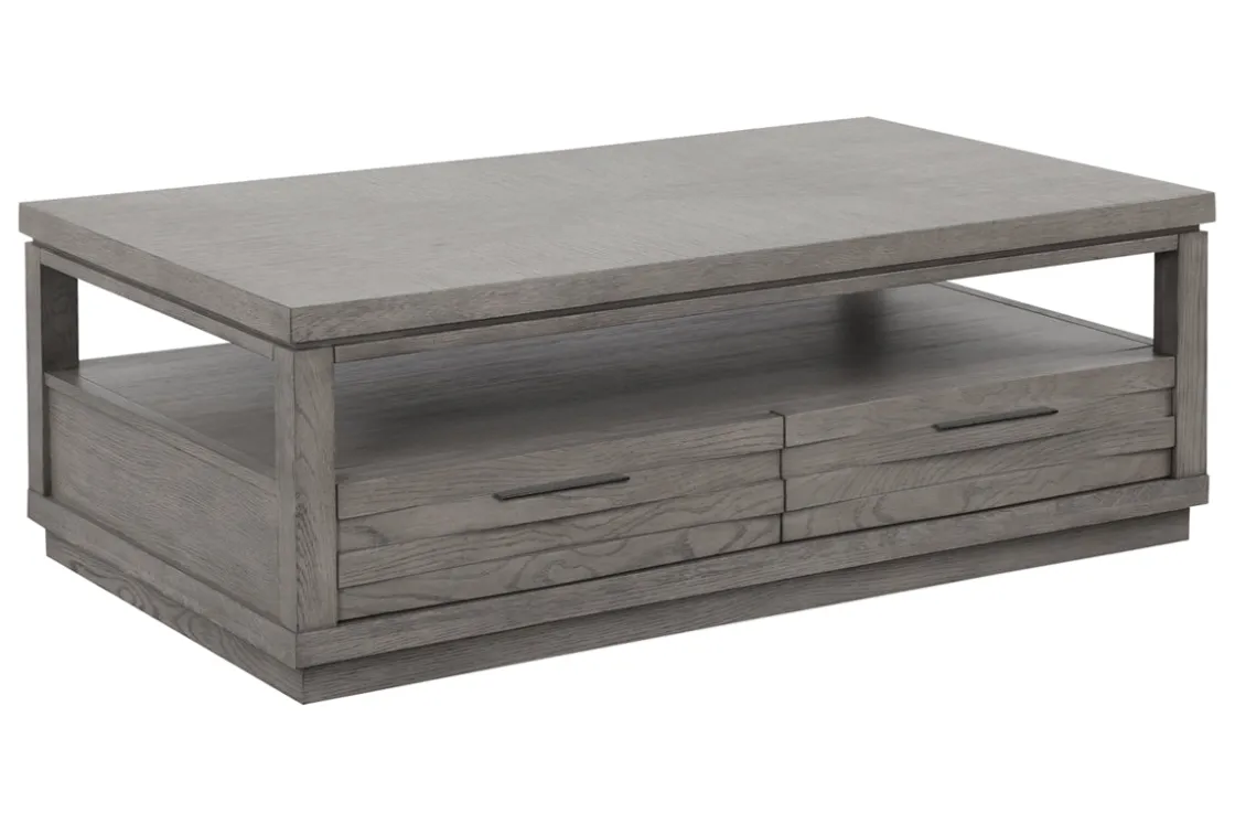 Mor Furniture Pure Modern Coffee Table W/ Storage In Moonstone