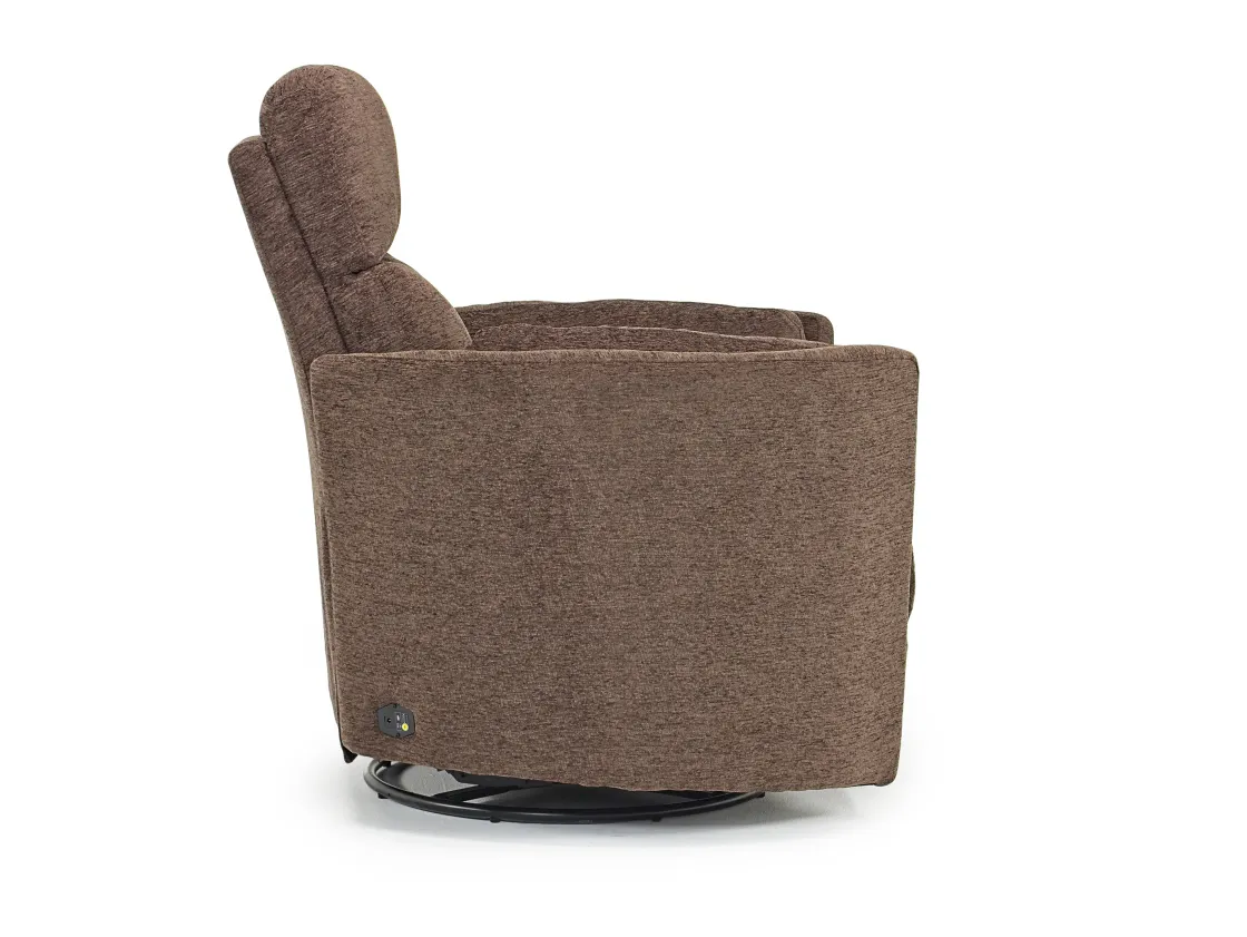 Mor Furniture Radius Power Recliner In Dark Brown