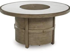 Mor Furniture Rainier Outdoor Firepit In Brown/Beige