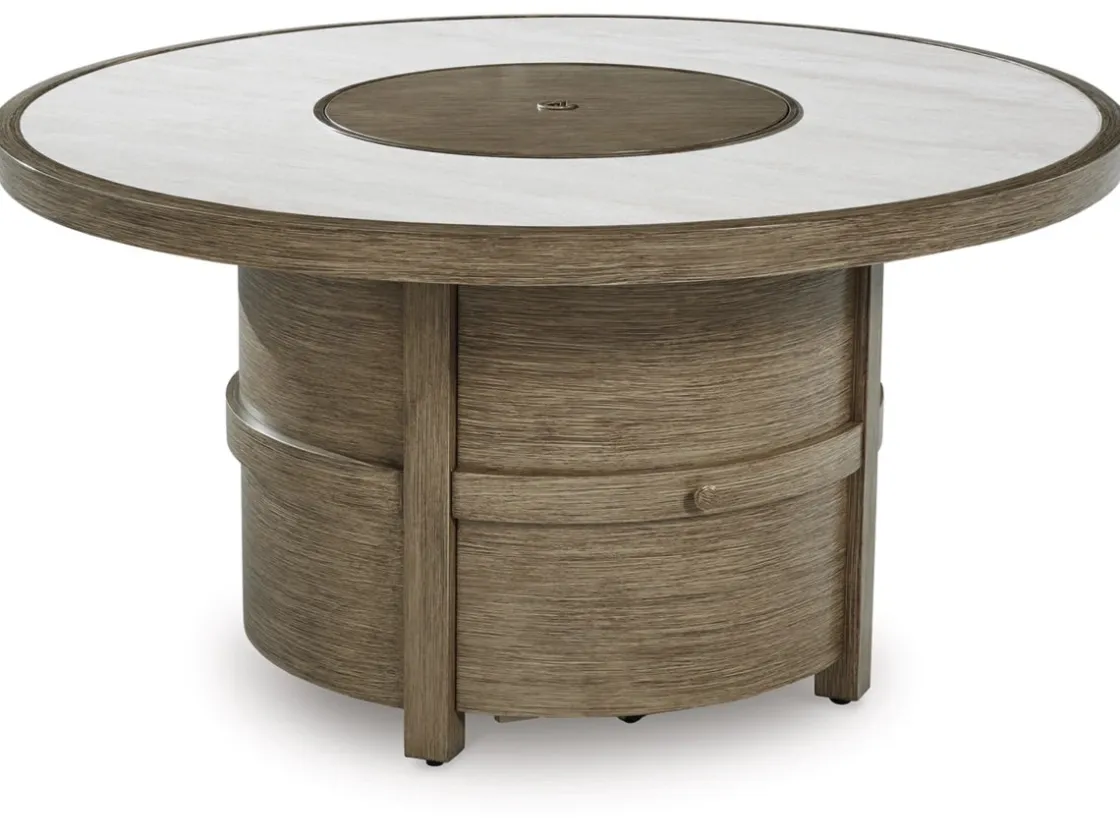 Mor Furniture Rainier Outdoor Firepit In Brown/Beige