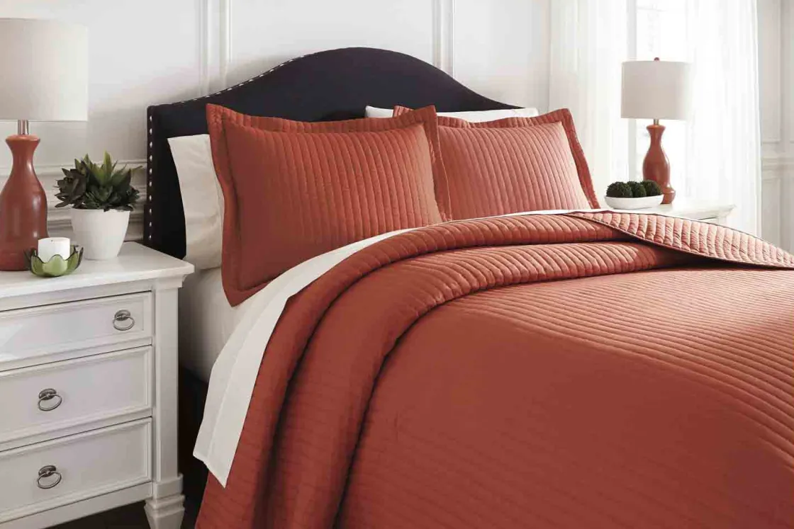 Mor Furniture Raleda 3 Piece Coverlet In , Eastern King