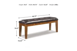 Mor Furniture Ralene Bench In Medium Brown