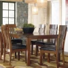 Mor Furniture Ralene Extendable Dining Table & 6 Chairs In Brown